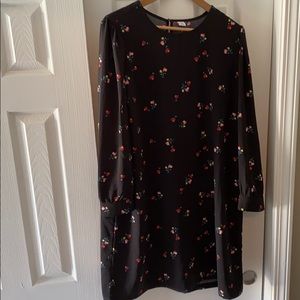 Black floral dress